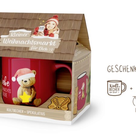 Kleiner Weihnachtsmarkt Happy Christmas "Liebe Weihnachtsgrüsse" (Bär)