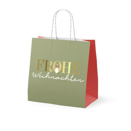 Mini-Geschenktüte Schöne Weihnachten"Frohe Weihnachten" (Santa)