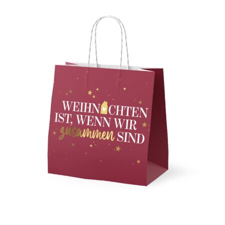 Mini-Geschenktüte Schöne Weihnachten "Weihnachten ist, wenn…" (Haus)