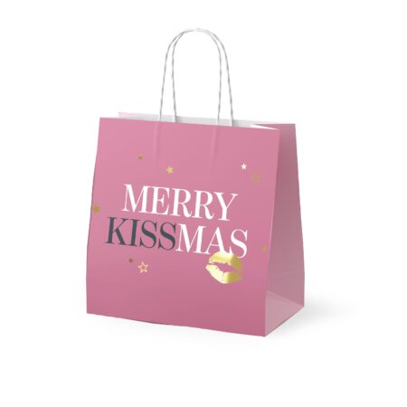 Mini-Geschenktüte Merry Kissmas "Merry Kissmas"