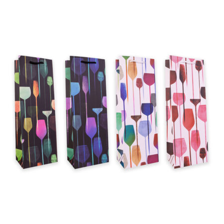 Geschenktasche COLORS für Flaschen (12 x 10 x 35 cm)